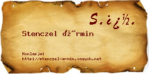 Stenczel Ármin névjegykártya